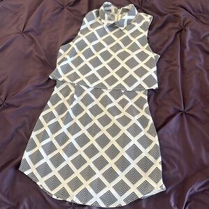 Beautiful abstract black and white dress